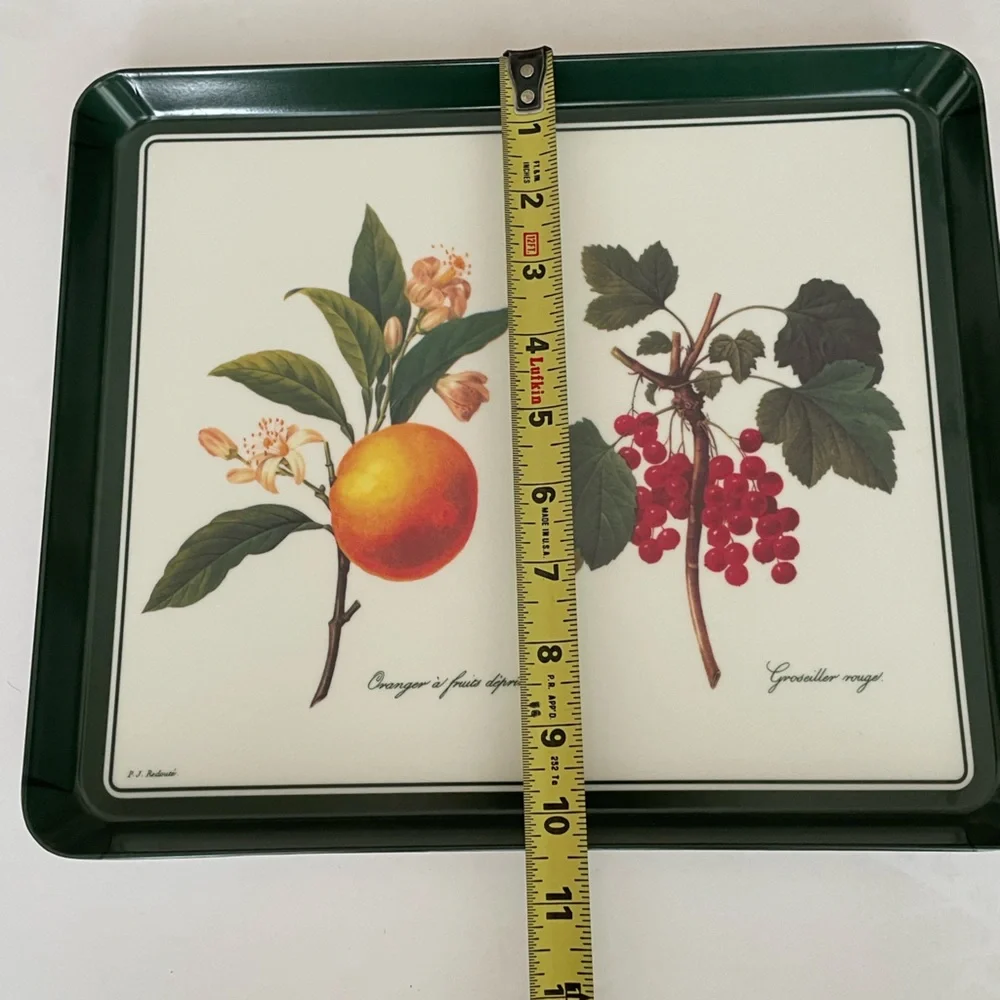 Vintage Mebel PJ Redoute Artist Fruit Motif Italian Melamine Tray